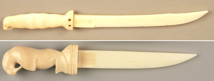Чукотский костяной нож (моржовая кость)
